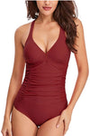 HAIVIDO V Neck One Piece Swimsuits